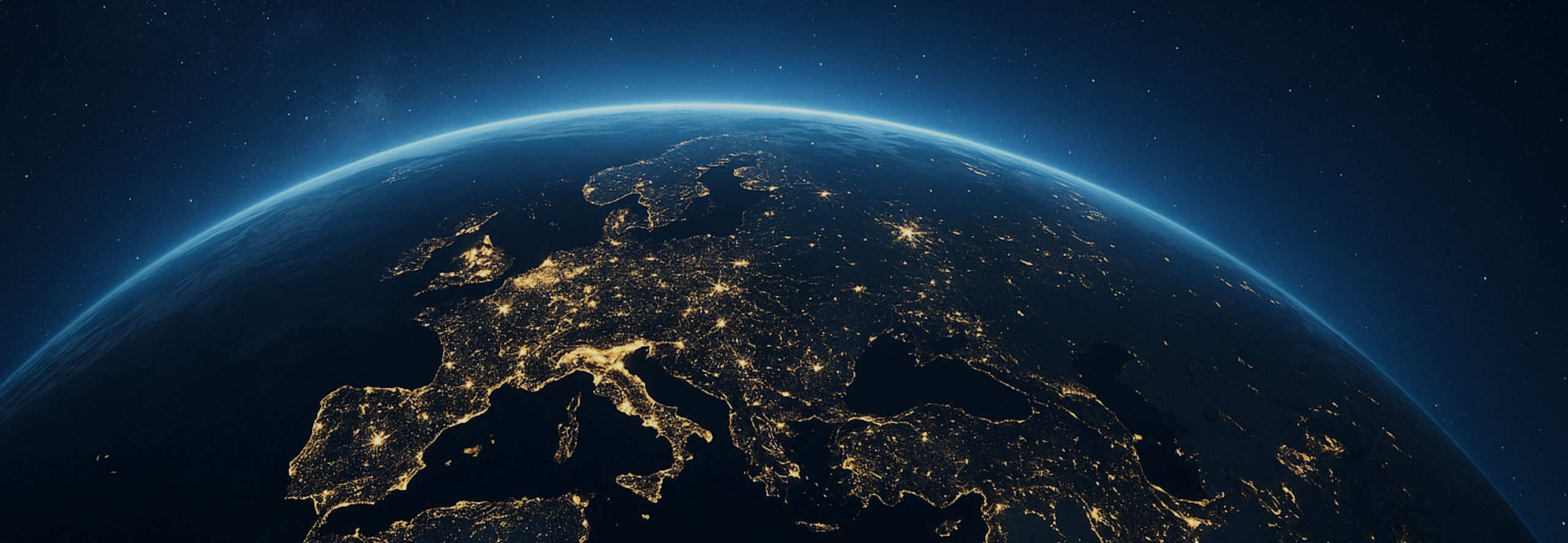 Europa bei Nacht aus dem Weltraum